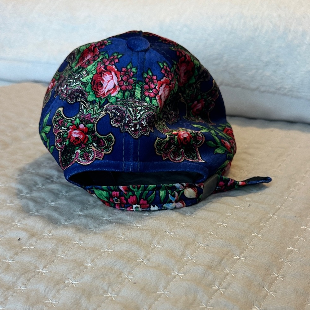 Blue Floral Baseball Cap - Picture 3 of 7